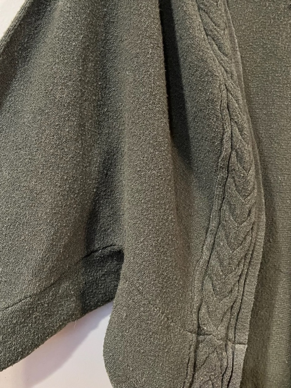 torrid Dark Green Textured Knit Open Front Dolman Sleeve Cardigan - Size 0X - Picture 4 of 12